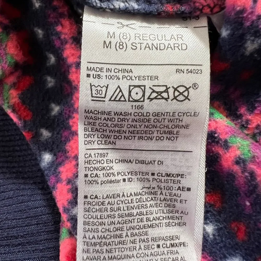 Old Navy Girls Fleece Pajama Casual Pants Geo Print Colorful Medium 8